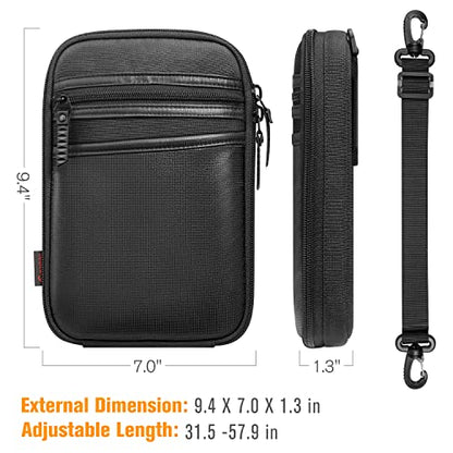 FINPAC Concealed Carry Gun Pouch, Soft Pistol Case Fanny Pack Firearm Bag | Pistol Bag Waist Belt with Holster for Handgun, Air Gun, Men, Women - color: Black - Standard Size w/ Shoulder Strap