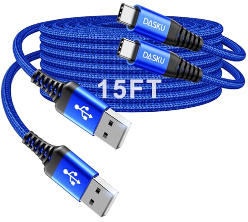 Long USB C Cable 3A Fast Charging, [15FT 2Pack] USB to USB C Cable, USBA to - color: Blue, size: 15FT 2Pack, style: USB A to USB C