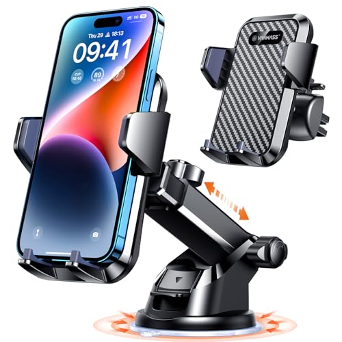 VANMASS【85+LBS Strongest Suction & Military-Grade Ultimate Car Phone Mount - color: Ink Black