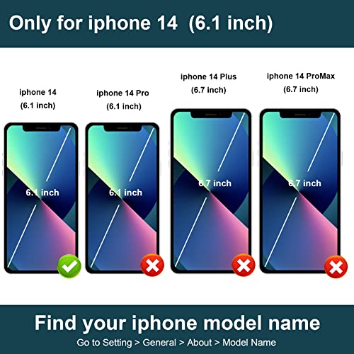 Folosu Compatible with iPhone 14 Case Wallet with Card Holder, 360°Rotation Finger Ring Holder Kickstand, RFID Blocking Leather Protective Double Buttons Shockproof Cover 6.1 Inch Rose Gold - color: Rose Gold, size: iPhone 14