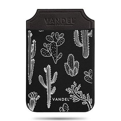 VANDEL Stick-On Fabric Phone Wallet for Women, Cute Credit Card Holder | Stylish Credit Card Holder for Phone Case, Stick On Back of Phone Fabric Sleeve for iPhone Pocket - color: Cactus Print