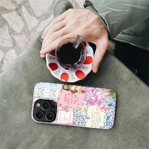 Case Designed for iPhone 14 Pro, Hybrid 2-Layer Case, Military-Grade Protection Durable Shockproof Anti-Scratch Phone Case, Pink Blue Jesus Collage - color: A Pink Blue Jesus Collage, size: Iphone 14 Pro