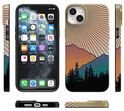Casely iPhone 15 Plus Case | Golden Hour | Mountain Sunset | Compatible with MagSafe | Classic Ultra Slim Design - color: Golden Hour | Mountain Sunset