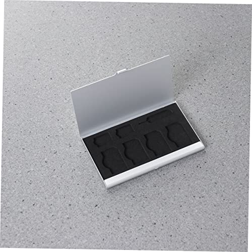 Sim Card Box Holder with Card Needle Aluminum Alloy Silver