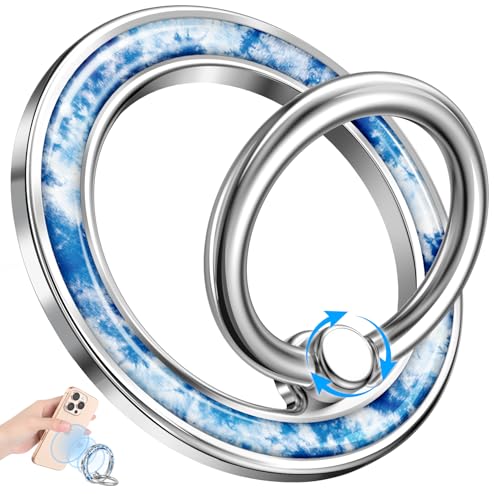 Magnetic Phone Ring, Compatible with MagSafe Phone Grip, Tie-Dye - color: Tie-Dye