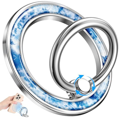 Magnetic Phone Ring, Compatible with MagSafe Phone Grip, Tie-Dye - color: Tie-Dye