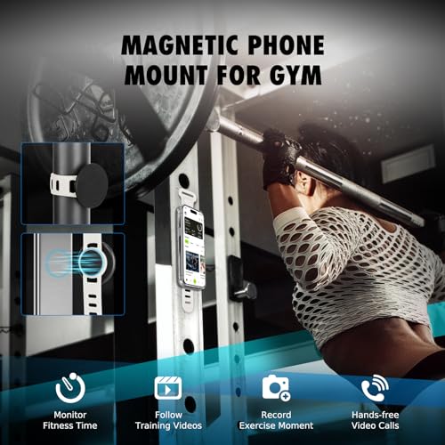 Stroller Phone Holder Magnetic Phone Mount for Home Fitness Bike - color: White