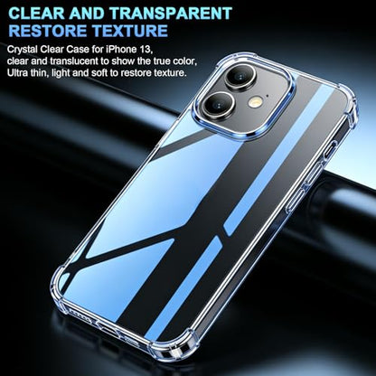 Crystal Clear Case, Transparent Shockproof Protective Phone Case Soft Silicone Slim Cover with Camera Protection - color: Transparent, size: 16