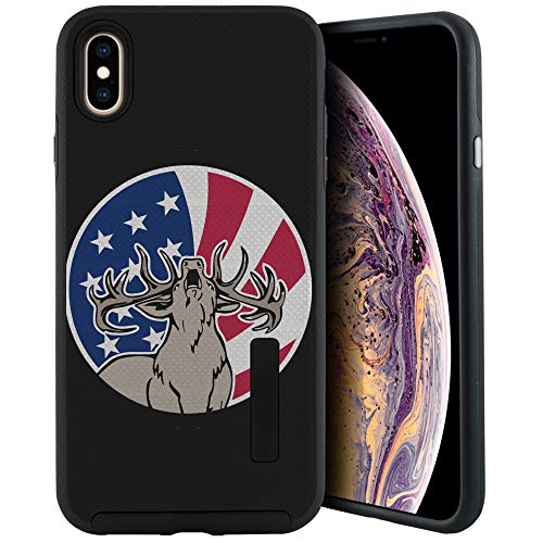 CasesOnDeck Case Compatible with [Apple iPhone X | iPhone Xs][Grip Tactical] iPhone Xs Hybrid Bump and Drop Protection Case Slim Fit Dual Layer Cover (Moose) - color: Moose