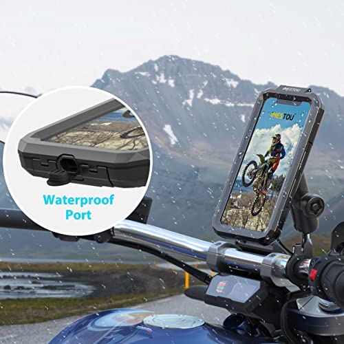 iMESTOU Waterproof Motorcycle Phone Holder for 5.5"-6.8" Cellphones (L) - size: L--For 5.5"-6.8" Phones
