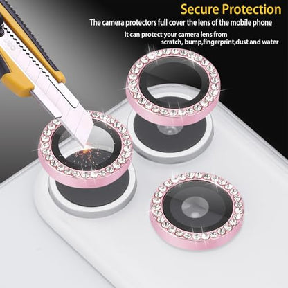Camera Lens Protector for iPhone 17 Pro/17 Pro Max, Diamond Pink - color: Diamond Pink