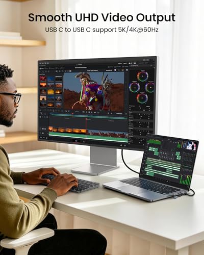 Silkland 2 in 1 USB C to USB C Monitor Cable, USB A to USB C Cable, 3.3FT - size: 3.3 Feet