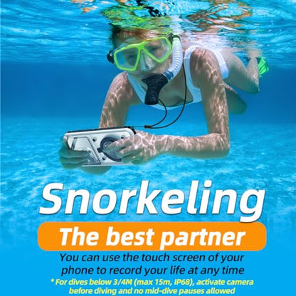 AICase Cruise Essentials 2026 Waterproof Phone Case,Universal Self-Check Function Underwater Pouch Dry Bag Beach Travel Essentials for iPhone 16e 16 15 14 13 12 11/Samsung S25/LG,Google/Xiaomi Black - size: Universal Self-Check