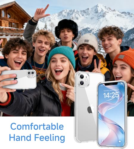 USLAI Case for iPhone 11, Anti-Yellowing, Crystal Clear Back, Shockproof & Military‑Grade Drop Protection - Transparent - color: Clear, size: iPhone 11