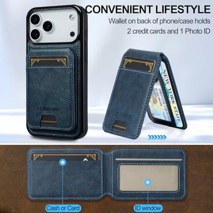L3 2 in 1 Detachable Leather Wallet and Phone Cases Compatible with iPhone 17 Pro Max Case with Card Holder RFID Blocking, Compatible with Magsafe Charging 6.9 Kickstand (Blue, IP 17 Pro Max) - color: Blue, size: 6.9