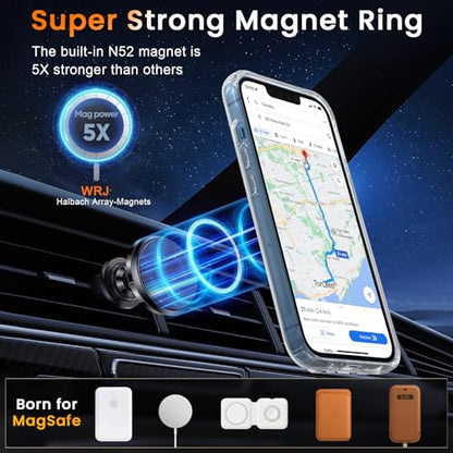 WRJ Magnetic Clear Case for iPhone 14 Plus 6.7-Inch,Clear | Fit for Magsafe,Military Grade Drop Protection,Non-Yellowing Anti-Scratch Ultra Slim Transparent Shockproof Phone Case - size: For iPhone 14 Plus 6.7 Inch