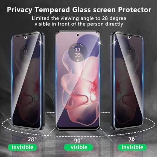 3 Pack Privacy Screen Protector for Motorola Moto G Power 5G 2024 - size: Moto G Power 2024 FK3