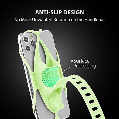 Bone Bike Tie 4, Universal Bike Phone Handlebar Mount for 4.7"-7.2" Phones - color: Bike Tie 4 - Luminous