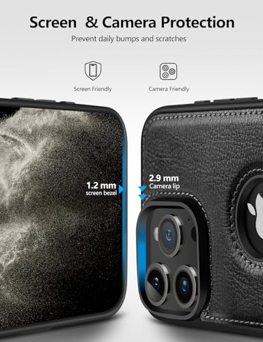 WTCASE Magnetic for iPhone 16 Pro Leather Case,Built-in Invisible Stand [Compatible with Magsafe] Protective Slim Kickstand Phone Cover Compatible with iPhone 16 Pro (2024) 6.3" (Black) - color: Black, size: iPhone 16 Pro - 6.3"