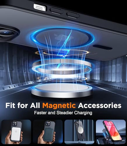 SPIDERCASE Magnetic for iPhone 15 Case, Black - color: Black, size: Iphone 15 6.1''
