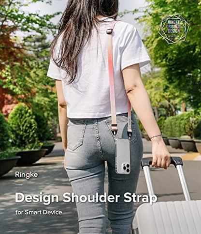 Ringke Phone Lanyard for iPhone 17 Pro Max and Most Smartphones [One-Touch Buckle] Shoulder Strap Adjustable Sturdy Universal Phone Crossbody Neck Lanyard for Travel Essentials - Aloha Sunset - color: Aloha Sunset