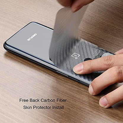 Ibywind Screen Protector For OnePlus Nord N10 5G,with 2Pcs Tempered Glass,1Pc Back Carbon Fiber Skin Protector[Fingerprint Reader,Easy to install] - size: OnePlus Nord N10