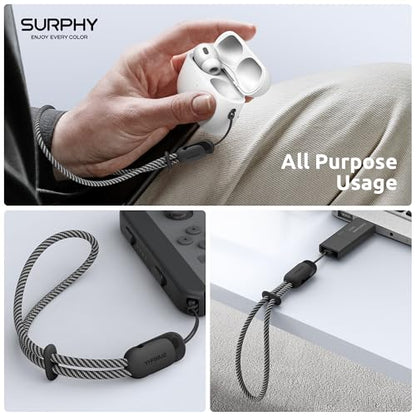SURPHY 2 Pack Phone Lanyard, Phone Wrist Strap for Case, Camera Wrist Strap - color: Black & Black