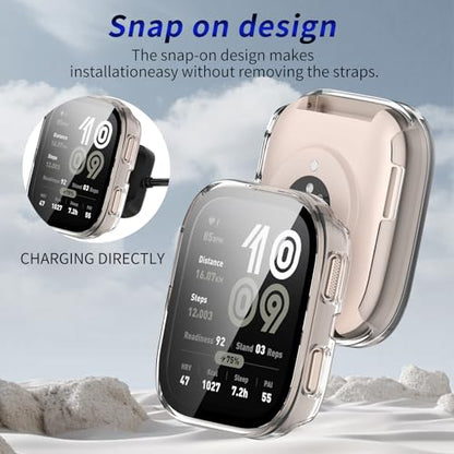 2 Pack for Amazfit Bip 6 Screen Protector Case - color: Clear+Clear