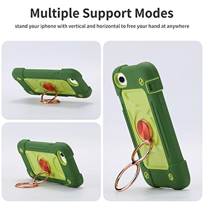 MARKILL Compatible with iPhone Case with Ring Stand, Heavy-Duty Military Grade Shockproof Phone Cover (Avocado, iPhone SE 3rd/2nd/iPhone 8/7/6S/6) - color: Avocado, size: iPhone SE 3rd/2nd/iPhone 8/7/6S/6
