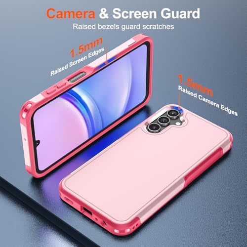 zapica Designed for Samsung Galaxy A15 5G Case, Light Pink | Military Grade Drop Protection, Dual Layer Structure Design, Heavy Duty Shockproof Non-Slip Phone Cover - color: Light Pink, size: Samsung Galaxy A15 5G 6.5''