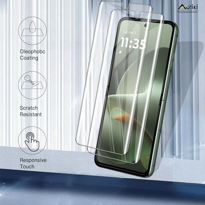 Hydrogel film for Motorola Razr+ Plus 2026 Screen Protector, Flexible TPU, [2 Main Screen +2 Front Screen], Bubble Free Screen Protector for Moto Razr Plus 2026, Clear