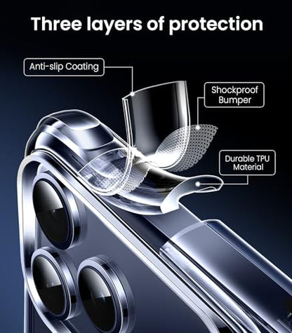Mkeke for iPhone 17 Pro Max Case Clear, [Not Yellowing] [Military-Grade Drop Protection] Protective Clear for Apple 17 Pro Max Case with Shockproof Bumper 2025 - size: for iPhone 17 pro max 6.9"