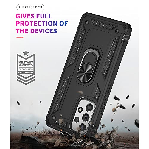 for Samsung A53 5G Case, Galaxy A53 5G Case with HD Screen Protector, [Military Grade 16ft. Drop Tested] Ring Shockproof Protective Phone Case for Samsung Galaxy A53 5G,Black - color: Samsung Galaxy A53 5G Case Black