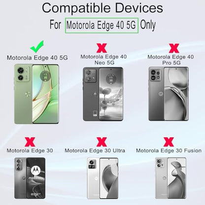 Ibywind 2 Pcs Screen Protector For Motorola Edge 40 5G 6.55",Flexible TPU Film,With 1Pc Camera Lens Protector,1Pc Back Film,Bubble Free[Easy to install] - size: Motorola Edge 40