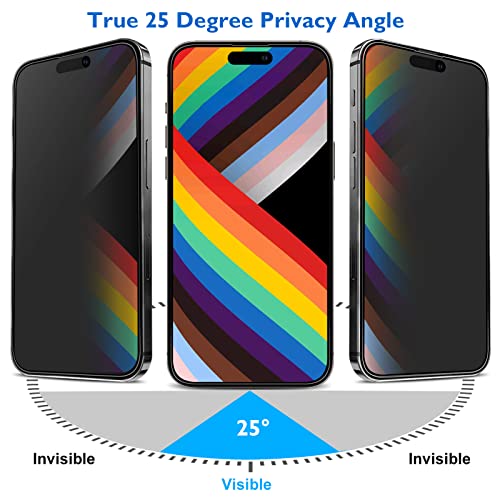 Mothca Matte Privacy Screen Protector for iPhone 14 Pro Max 6.7-inch with Alignment Sticker, Anti-Spy Anti-Glare Full Coverage Tempered Glass Anti-Fingerprint Shield Smooth & No Dark, Easy to Install - size: iPhone 14 Pro Max-6.7 Inch