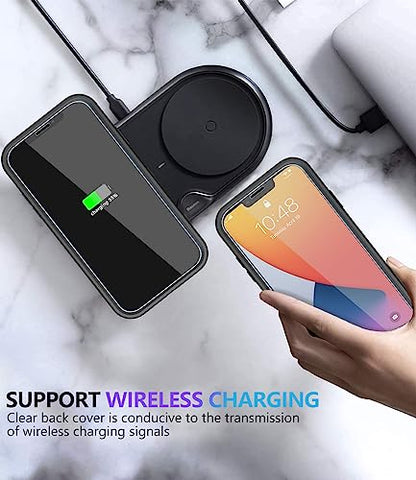 Diverbox for iPhone 11 Case [Shockproof] [Dropproof] [Tempered Glass Screen Protector],Heavy Duty Protection Phone Case Cover for Apple iPhone 11 (Black-2in1) - color: Black-2in1