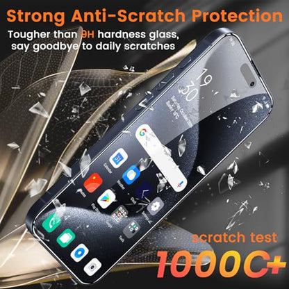 Lesakit 4+4 Pack Privacy Screen Protector for iPhone 15 Pro 6.1-Inch with 4 Pack Camera Lens Protector, Anti Spy Tempered Glass Film 9H Hardness Case Friendly - size: iPhone 15 Pro