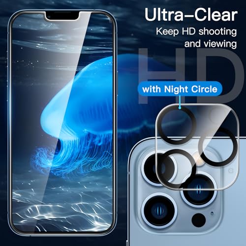 JETech Screen Protector for iPhone 13 Pro, 2+2 Pack - size: iPhone 13 Pro