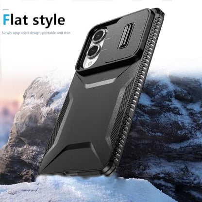Asuwish Phone Case for Samsung Galaxy S25 Edge 5G with Screen Protector and Slide Camera Cover Rugged Hybrid Shockproof Protective Cell Accessories S25Edge 25S S 25 25Edge 6.66 2025 Women Men Black - color: Black