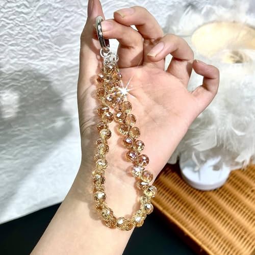 TENOC Beaded Phone Wrist Strap, Gold - color: A-gold
