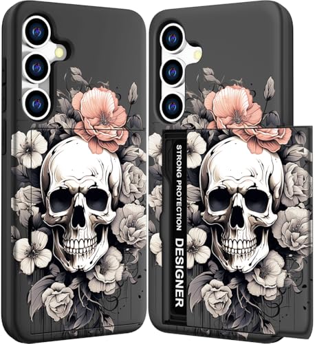 for Samsung Galaxy S24 / S25 Case - Black Bone Skull - color: Black Bone Skull