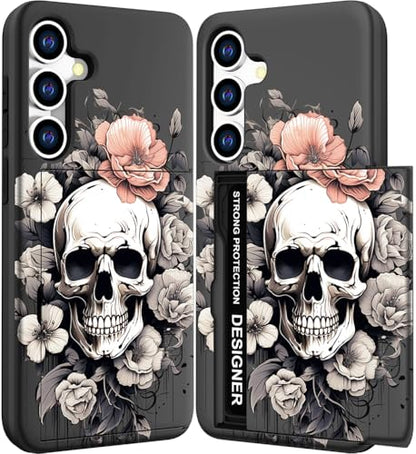 for Samsung Galaxy S24 / S25 Case - Black Bone Skull - color: Black Bone Skull