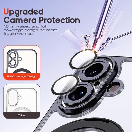 for Plating iPhone 17 Case with Magnetic Stand,Black - color: Black, size: iPhone 17