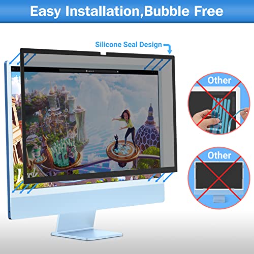 Removable 24 inch iMac Privacy Screen Filter (2021-2024, M1, M3, M4 Chip) - size: iMac 24 inch（2021-2024）