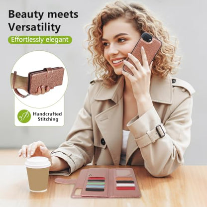 Varikke for iPhone 17e / 16e Case Wallet Magnetic Detachable, Rose Gold - color: (Standard) Rose Gold, size: iPhone 17e / iPhone 16e 6.1"