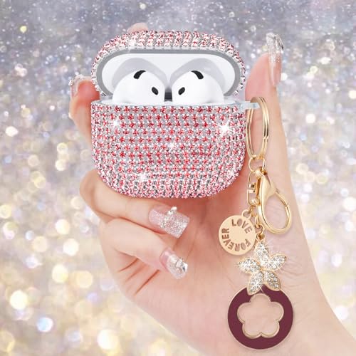 VISOOM Airpods 5 4 Cases iPods 4/5 Cover for Women,Unique Jewelry Design - color: J-Pink, size: Airpods 4/5(2024/2026)