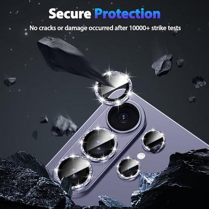 for Samsung Galaxy S26 Ultra Camera Lens Protector,Purple Glitter - color: Purple Glitter