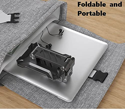 Phone Stand for Desk. Foldable Desktop Mobile Phone Stand with Angle Height Adjustable, Portable Office Cell Phone Holder, Cradle, Dock. Fits All 4.7-13in iPhone/Smartphone/iPad/Tablet. - color: Black
