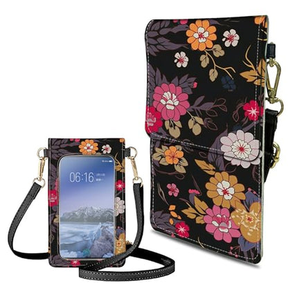 Small Crossbody Bags with Adjustable Shoulder Strap - color: Beautiful Flower