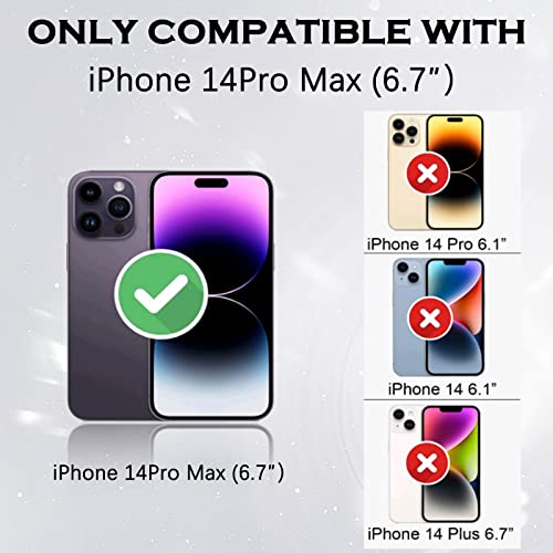 YINLAI Case for iPhone 14 Pro Max 6.7-Inch, Carbon Fiber Texture, Black